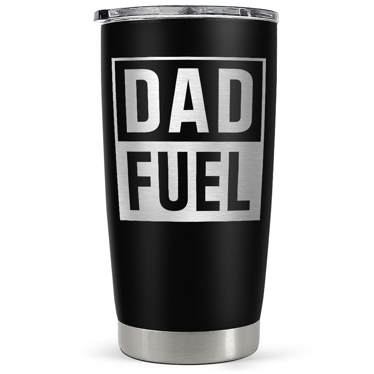 SANDJEST Best Dad Ever Tumbler with Lid - Dad Nutrition Facts 20oz Insulated Stainless Steel Mug - Coffee Mug for Travel Outdoor Sport Office, Gift for Father’s Day Birthday