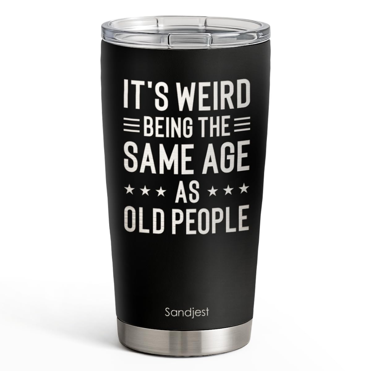 SANDJEST Best Dad Ever Tumbler with Lid - Dad Nutrition Facts 20oz Insulated Stainless Steel Mug - Coffee Mug for Travel Outdoor Sport Office, Gift for Father’s Day Birthday
