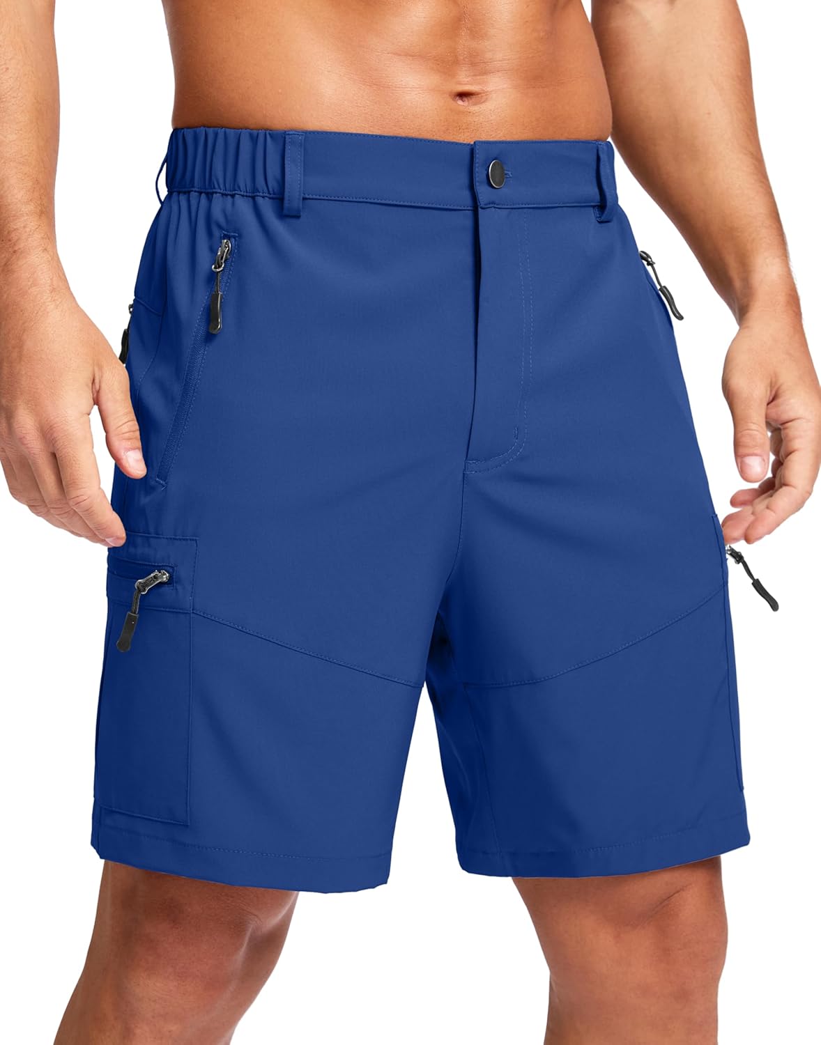 Pudolla Men's Hiking Cargo Shorts 9"/7"/11" Lightweight Outdoor Shorts for Men Trip Golf Camping Casual with 5 Zipper Pockets