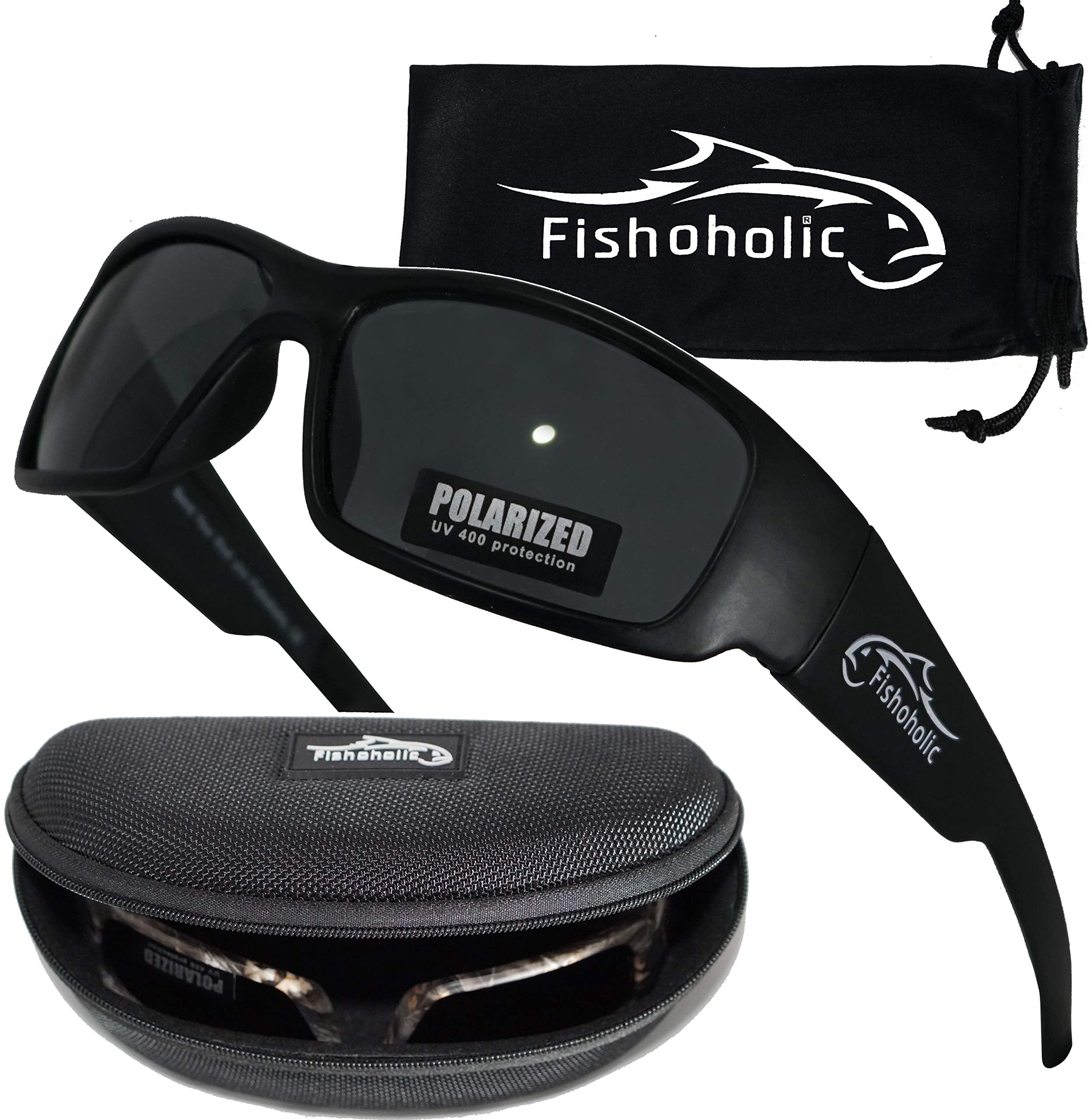 Fishoholic Polarized Fishing Sunglasses UV400 (14 Options) Fishing Gift with Hard Case & Pouch