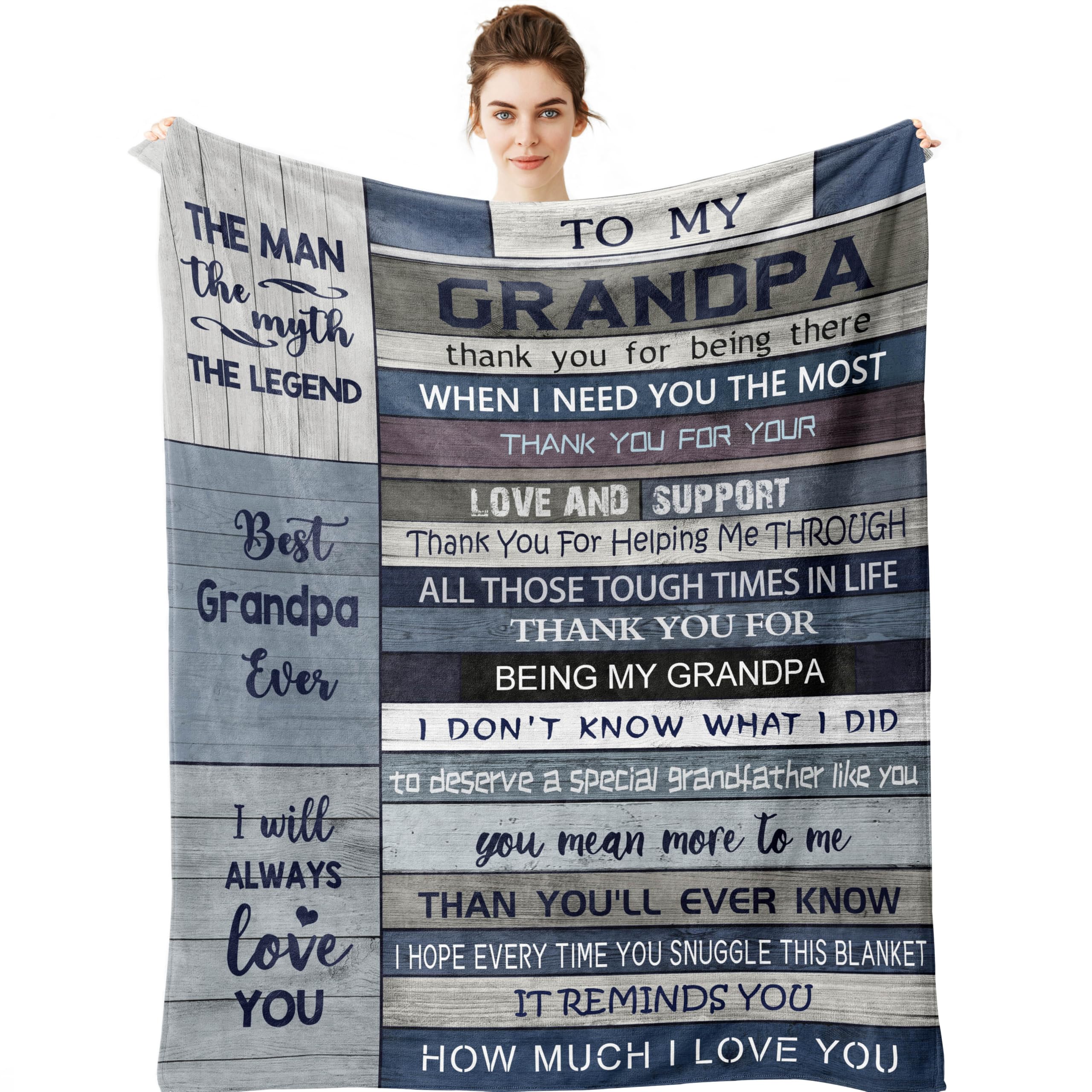 Yamco Dad Birthday Gifts Blanket - Dad Gifts from Daughter Christmas 60"x50" Blankets - Father Birthday Gifts for Dads Who Wants Nothing - Fathers Day Presents from Son - Best Daddy Ever Gift Ideas