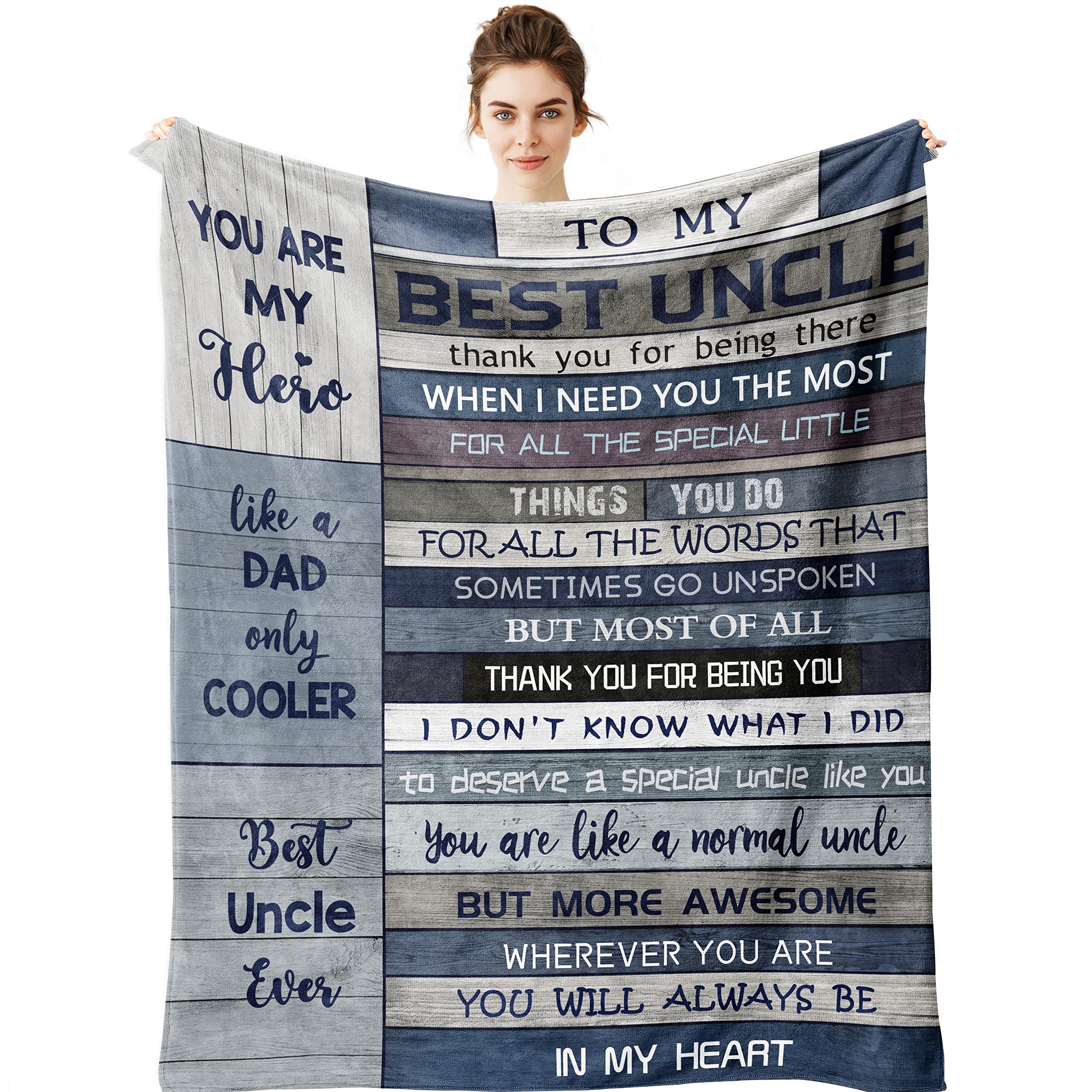 Yamco Dad Birthday Gifts Blanket - Dad Gifts from Daughter Christmas 60"x50" Blankets - Father Birthday Gifts for Dads Who Wants Nothing - Fathers Day Presents from Son - Best Daddy Ever Gift Ideas